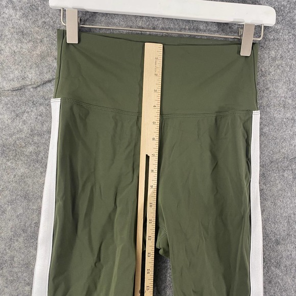 ZYIA Active Leggings 4 Forest Green High Rise Stripe Luxe 7/8 Workout - Picture 6 of 11